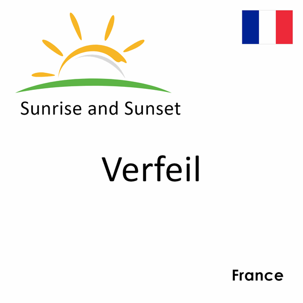 Sunrise and sunset times for Verfeil, France