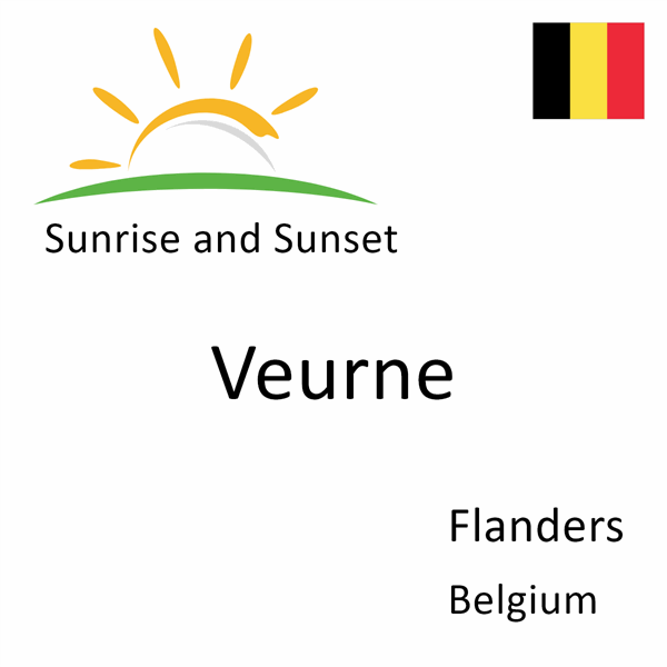 Sunrise and sunset times for Veurne, Flanders, Belgium