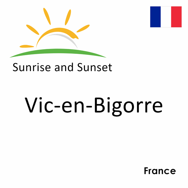 Sunrise and sunset times for Vic-en-Bigorre, France