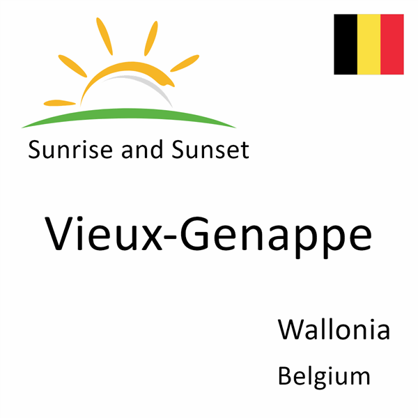 Sunrise and sunset times for Vieux-Genappe, Wallonia, Belgium