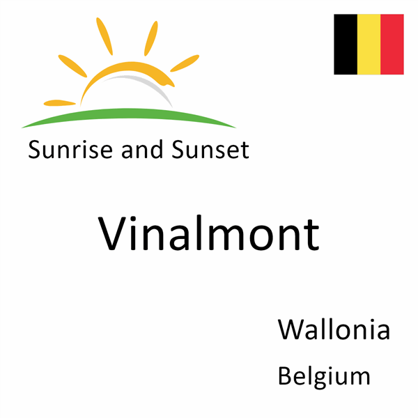 Sunrise and sunset times for Vinalmont, Wallonia, Belgium