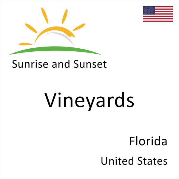 Sunrise and sunset times for Vineyards, Florida, United States