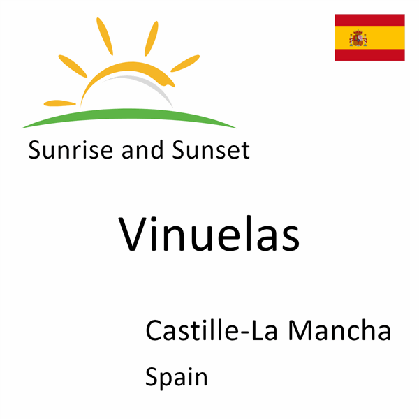 Sunrise and sunset times for Vinuelas, Castille-La Mancha, Spain