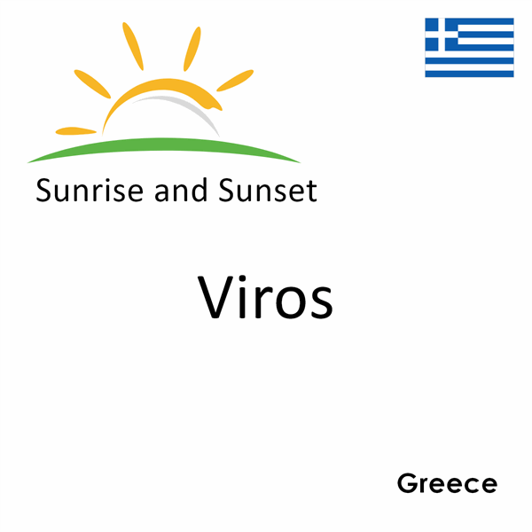 Sunrise and sunset times for Viros, Greece