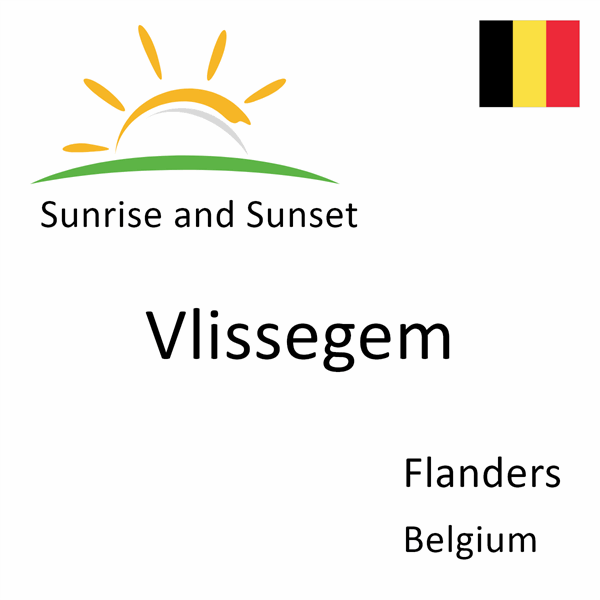 Sunrise and sunset times for Vlissegem, Flanders, Belgium