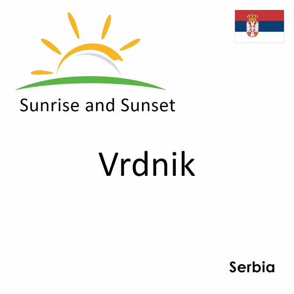 Sunrise and sunset times for Vrdnik, Serbia