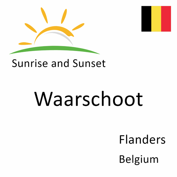 Sunrise and sunset times for Waarschoot, Flanders, Belgium