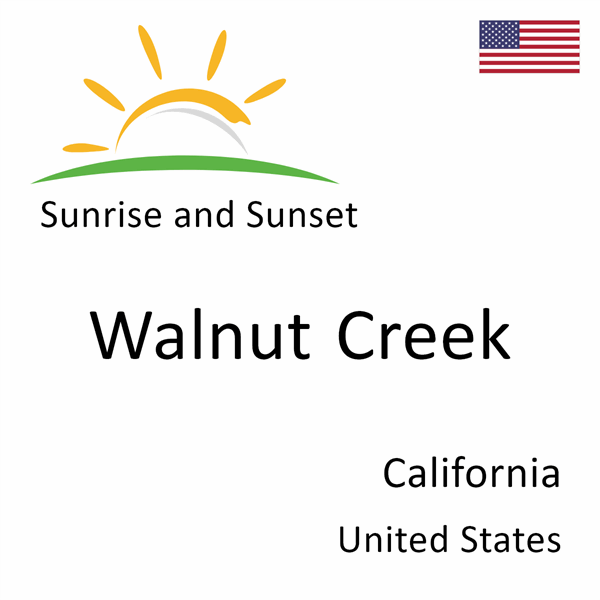 Sunrise and sunset times for Walnut Creek, California, United States