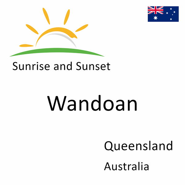 Sunrise and sunset times for Wandoan, Queensland, Australia