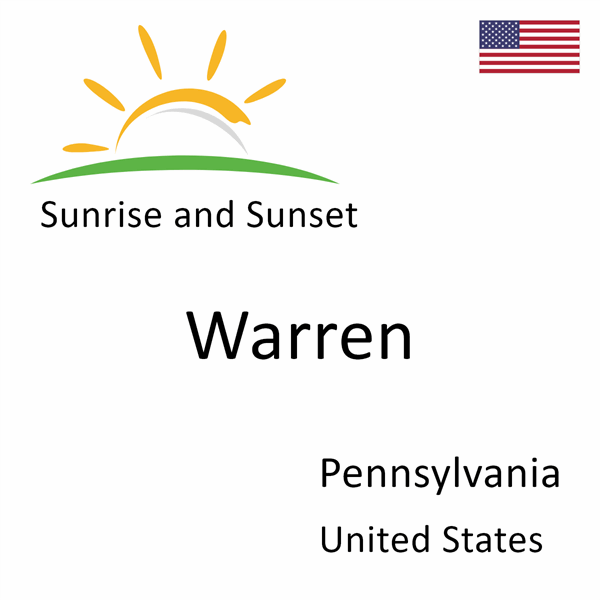 Sunrise and sunset times for Warren, Pennsylvania, United States