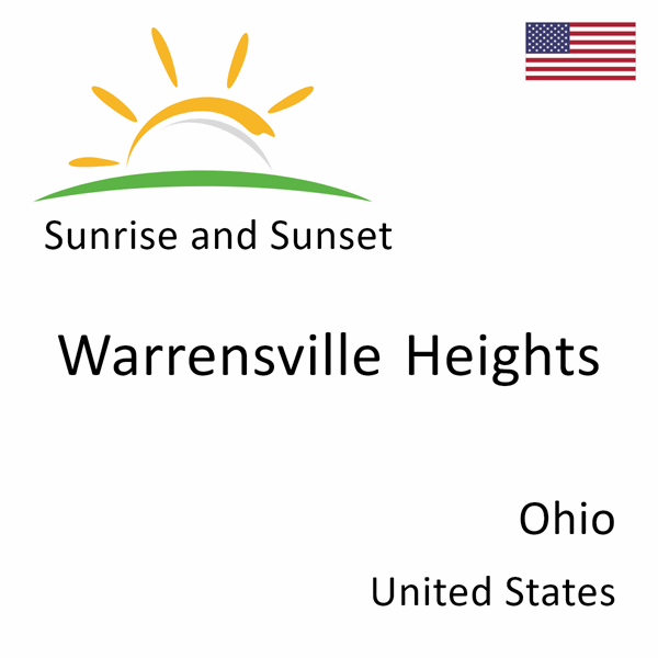 Sunrise and sunset times for Warrensville Heights, Ohio, United States