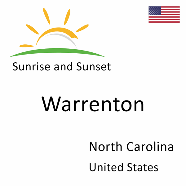 Sunrise and sunset times for Warrenton, North Carolina, United States