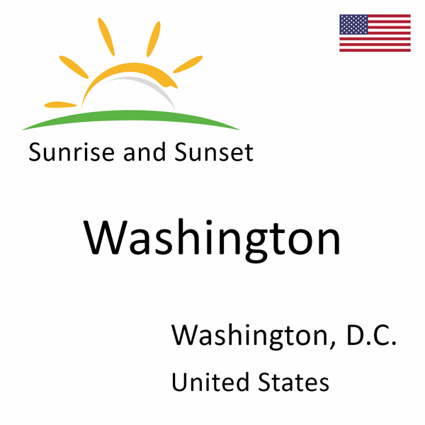 Sunrise and sunset times for Washington, Washington, D.C., United States