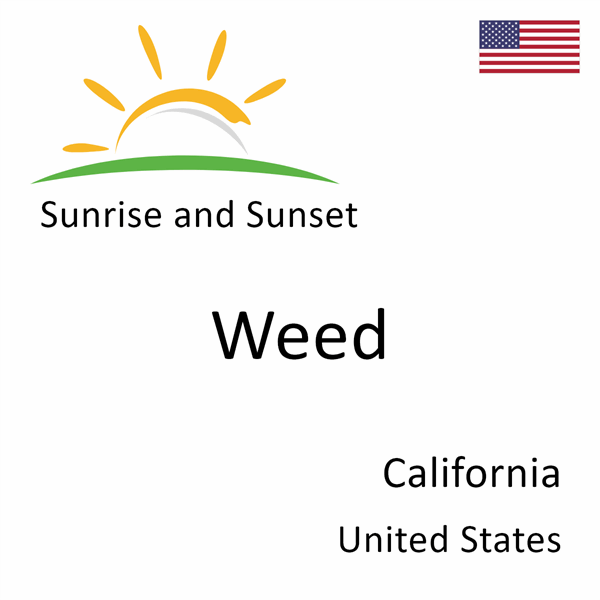 Sunrise and sunset times for Weed, California, United States