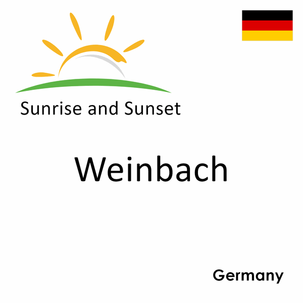 Sunrise and sunset times for Weinbach, Germany