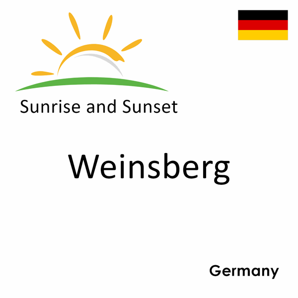 Sunrise and sunset times for Weinsberg, Germany