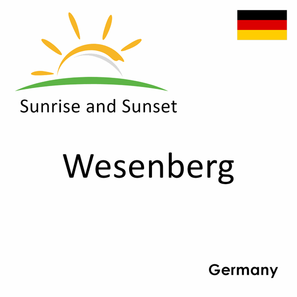 Sunrise and sunset times for Wesenberg, Germany