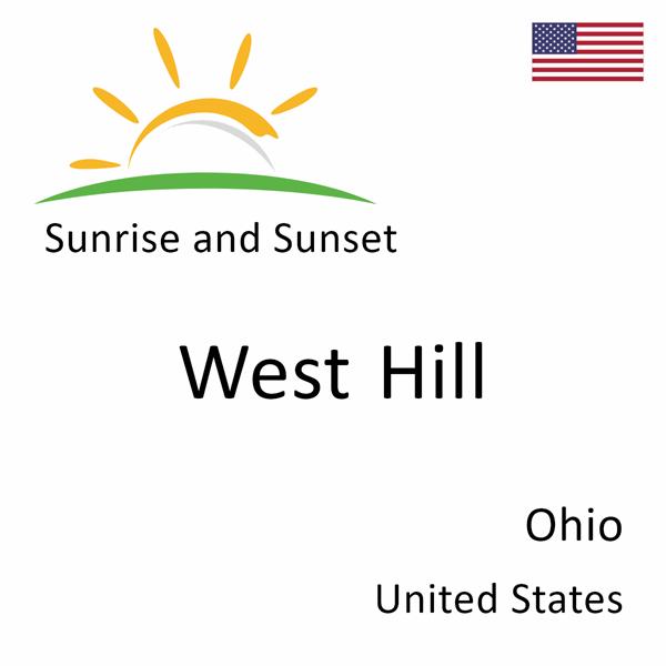 Sunrise and sunset times for West Hill, Ohio, United States