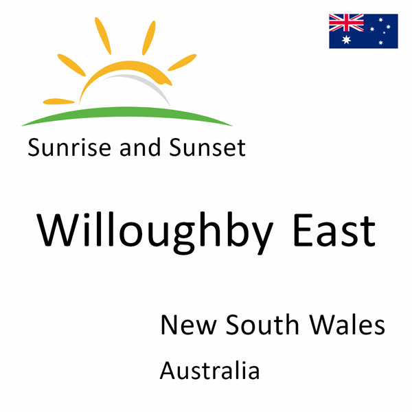 Sunrise and sunset times for Willoughby East, New South Wales, Australia