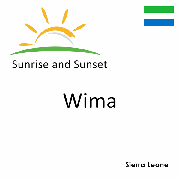 Sunrise and sunset times for Wima, Sierra Leone