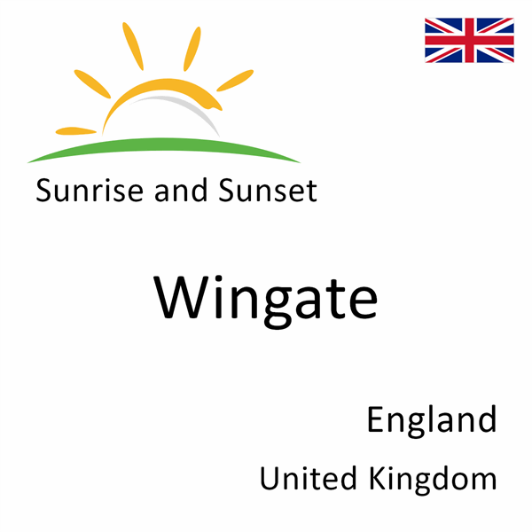 Sunrise and sunset times for Wingate, England, United Kingdom