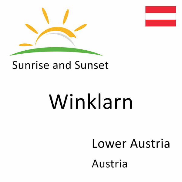 Sunrise and sunset times for Winklarn, Lower Austria, Austria