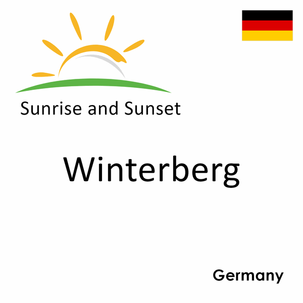 Sunrise and sunset times for Winterberg, Germany