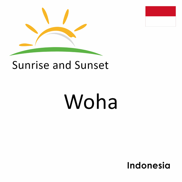 Sunrise and sunset times for Woha, Indonesia