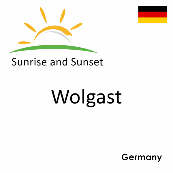 Sunrise and sunset times for Wolgast, Germany