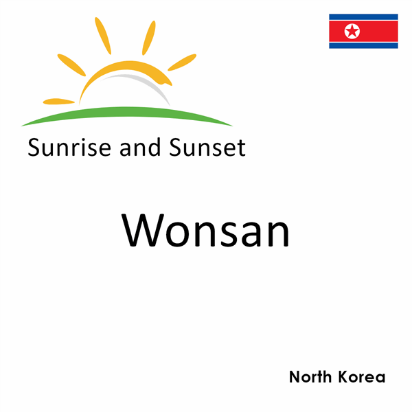 Sunrise and sunset times for Wonsan, North Korea