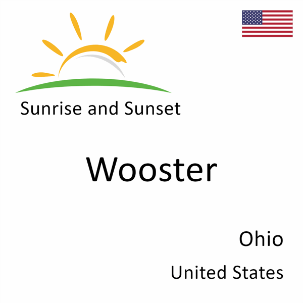 Sunrise and sunset times for Wooster, Ohio, United States