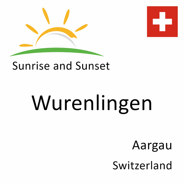 Sunrise and sunset times for Wurenlingen, Aargau, Switzerland