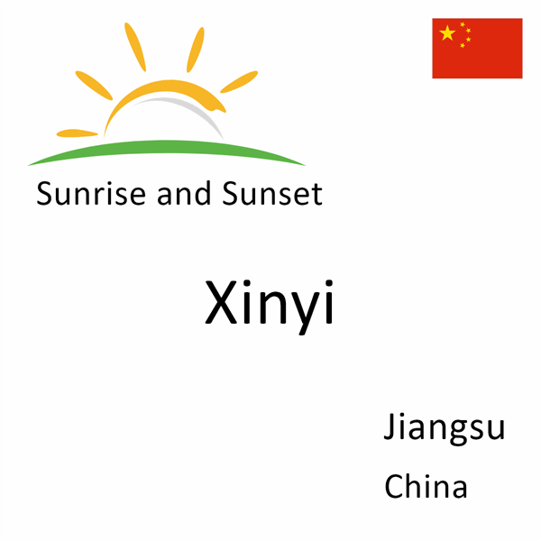 Sunrise and sunset times for Xinyi, Jiangsu, China