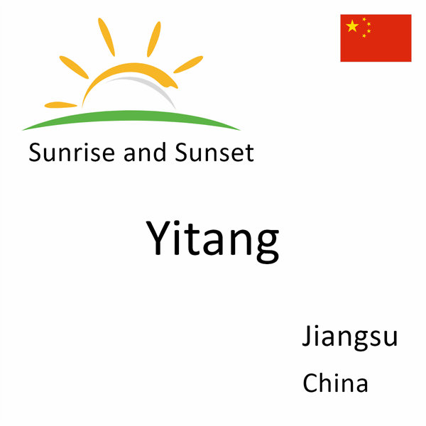 Sunrise and sunset times for Yitang, Jiangsu, China