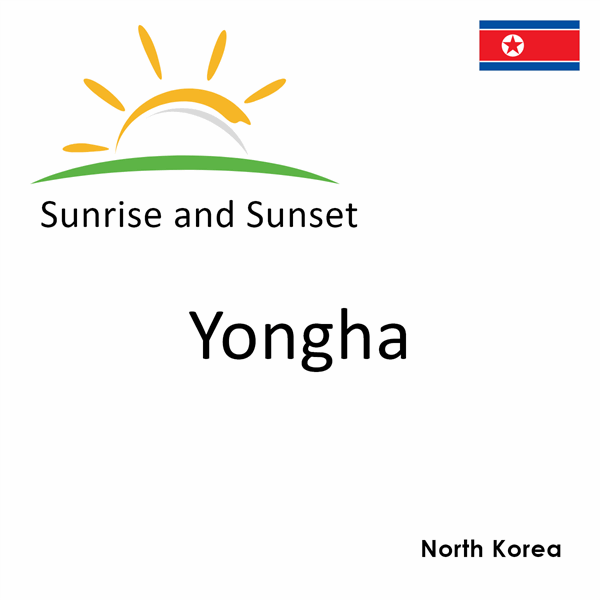 Sunrise and sunset times for Yongha, North Korea