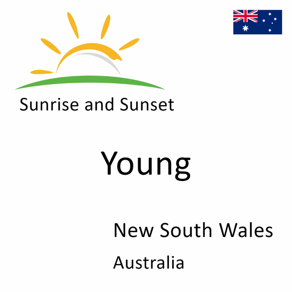 Sunrise and sunset times for Young, New South Wales, Australia