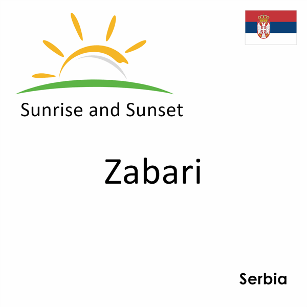 Sunrise and sunset times for Zabari, Serbia