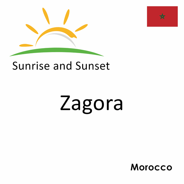 Sunrise and sunset times for Zagora, Morocco