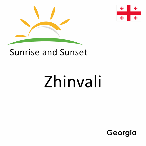 Sunrise and sunset times for Zhinvali, Georgia