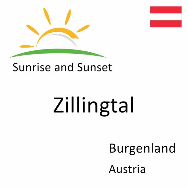 Sunrise and sunset times for Zillingtal, Burgenland, Austria