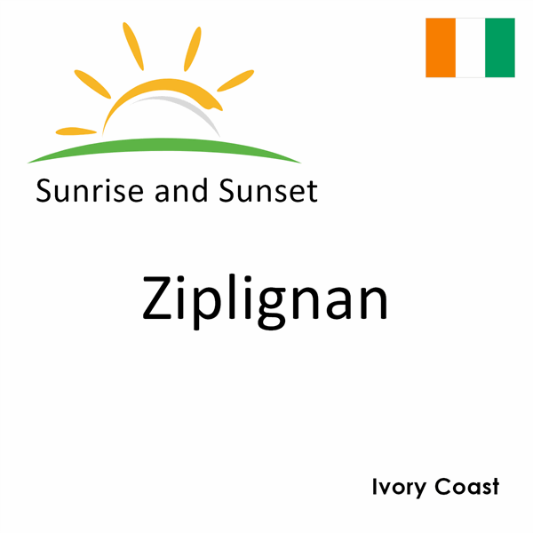 Sunrise and sunset times for Ziplignan, Ivory Coast