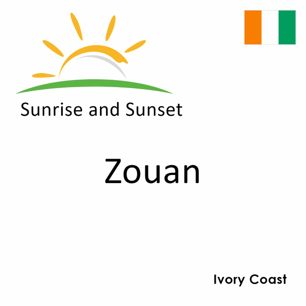 Sunrise and sunset times for Zouan, Ivory Coast