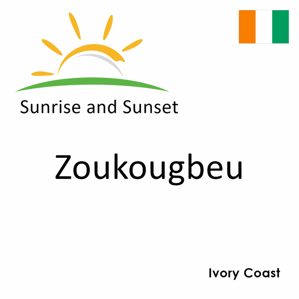 Sunrise and sunset times for Zoukougbeu, Ivory Coast