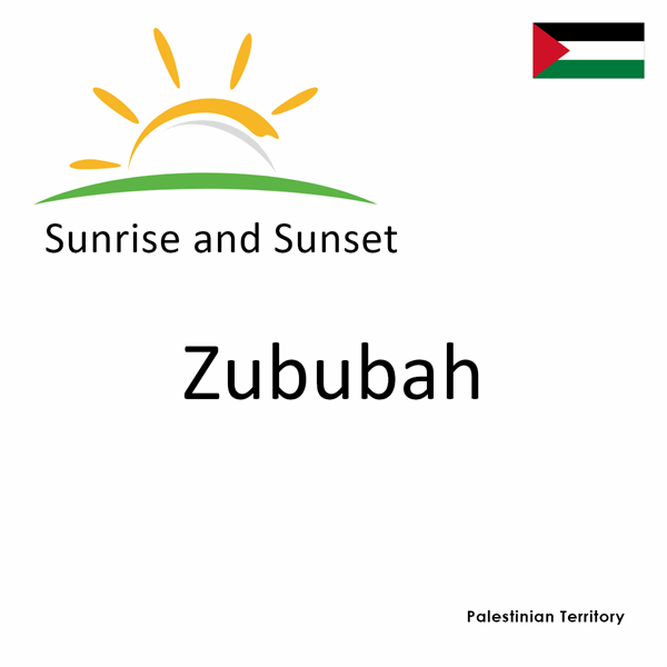 Sunrise and sunset times for Zububah, Palestinian Territory